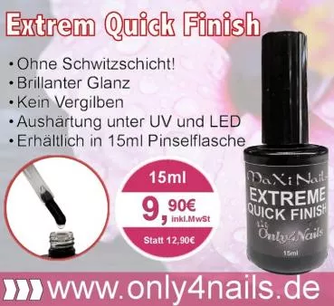 Extreme Quick Finish - Non Sticky Gel 15ml für deine Nails